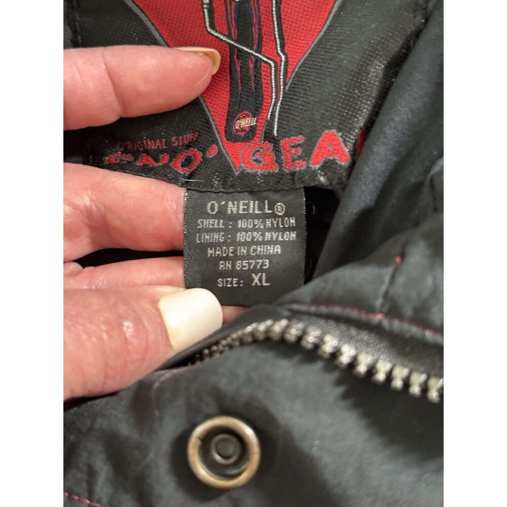 O'Neil Ski/Snowboard Jacket hooded Vintage 90s Lightweight Size XL Color block - Picture 6 of 11